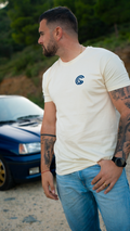 T-shirt officiel Drivers Club écru – vue de face