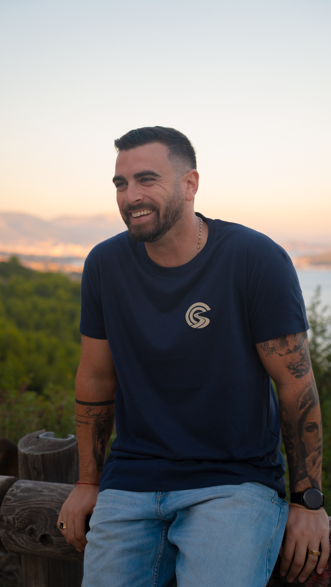 T-shirt Drivers Club inspiration Williams bleu nuit – vue de face