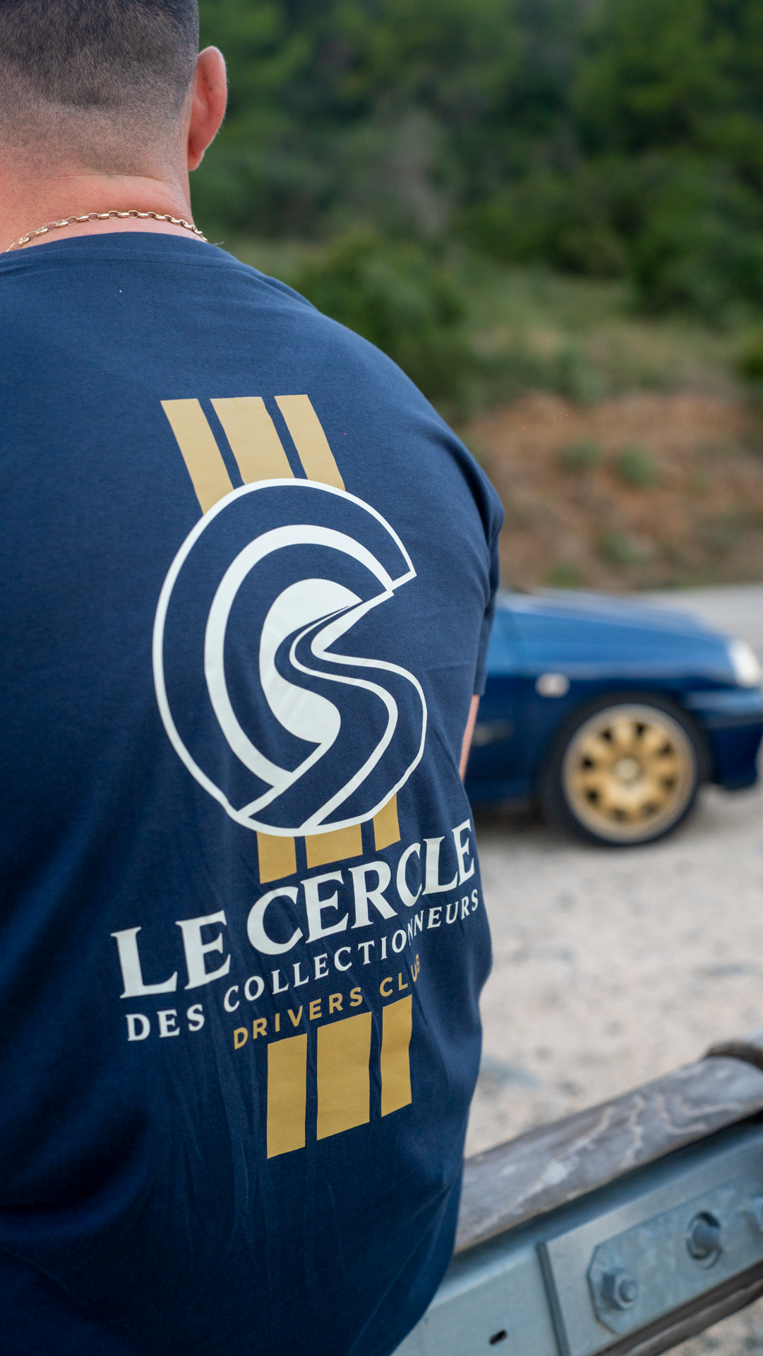 T-shirt Drivers Club inspiration Williams bleu nuit – quatrième vue professionnelle