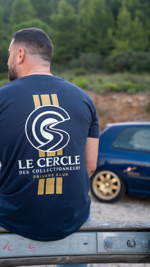 T-shirt Drivers Club inspiration Williams bleu nuit – vue portée